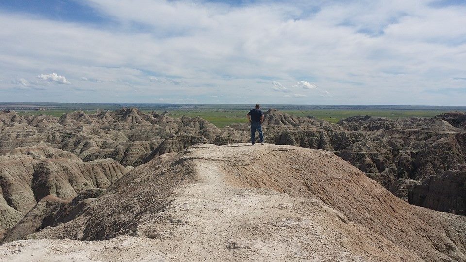 Tom looking over the Badlands