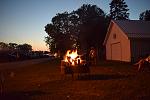 A Veteran standing guard over the ceremony fire.